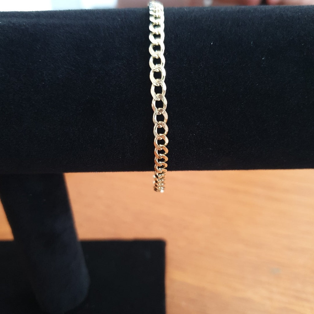 PULSERAS TEJIDO BARBADA ORO 14K 18 CM 4.6 GR (NUEVO)