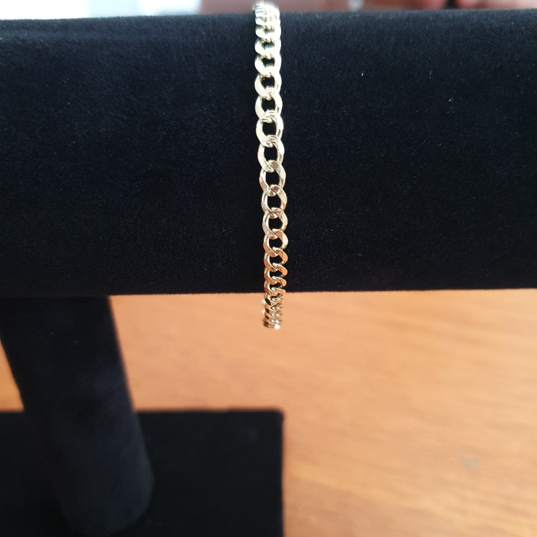 PULSERAS TEJIDO BARBADA ORO 14K 18 CM 4.6 GR (NUEVO)