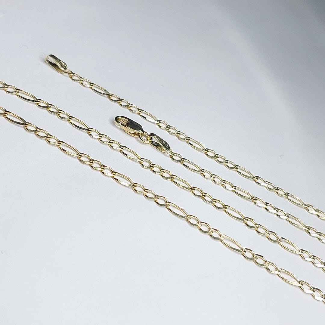 CADENAS TEJIDO 3X1 ORO 10K 60 CM 4.4 GR (NUEVO)