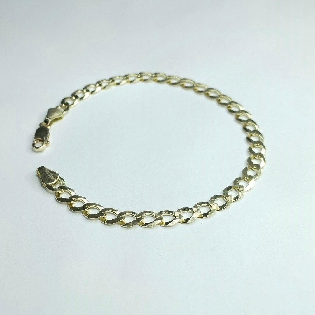 PULSERAS TEJIDO BARBADA ORO 14K 21 CM 7.5 GR (NUEVO)