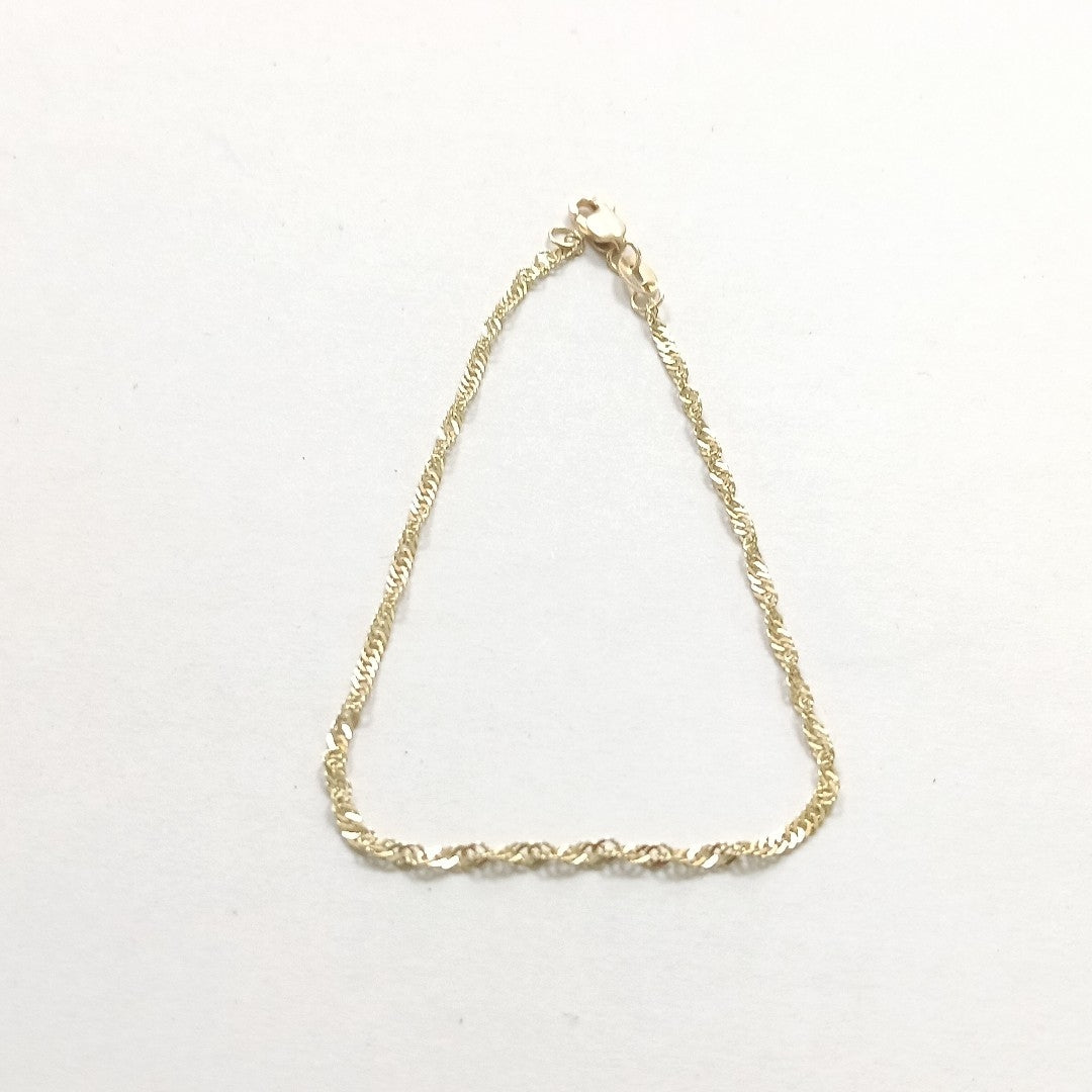 PULSERAS TEJIDO MEDIO TZL ORO 14K 18 CM 1.3 GR (NUEVO)
