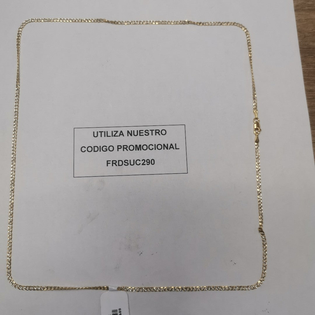 CADENAS BARBADA DIAMANTADA ORO 14K 60 CM 6.1 GR (NUEVO)