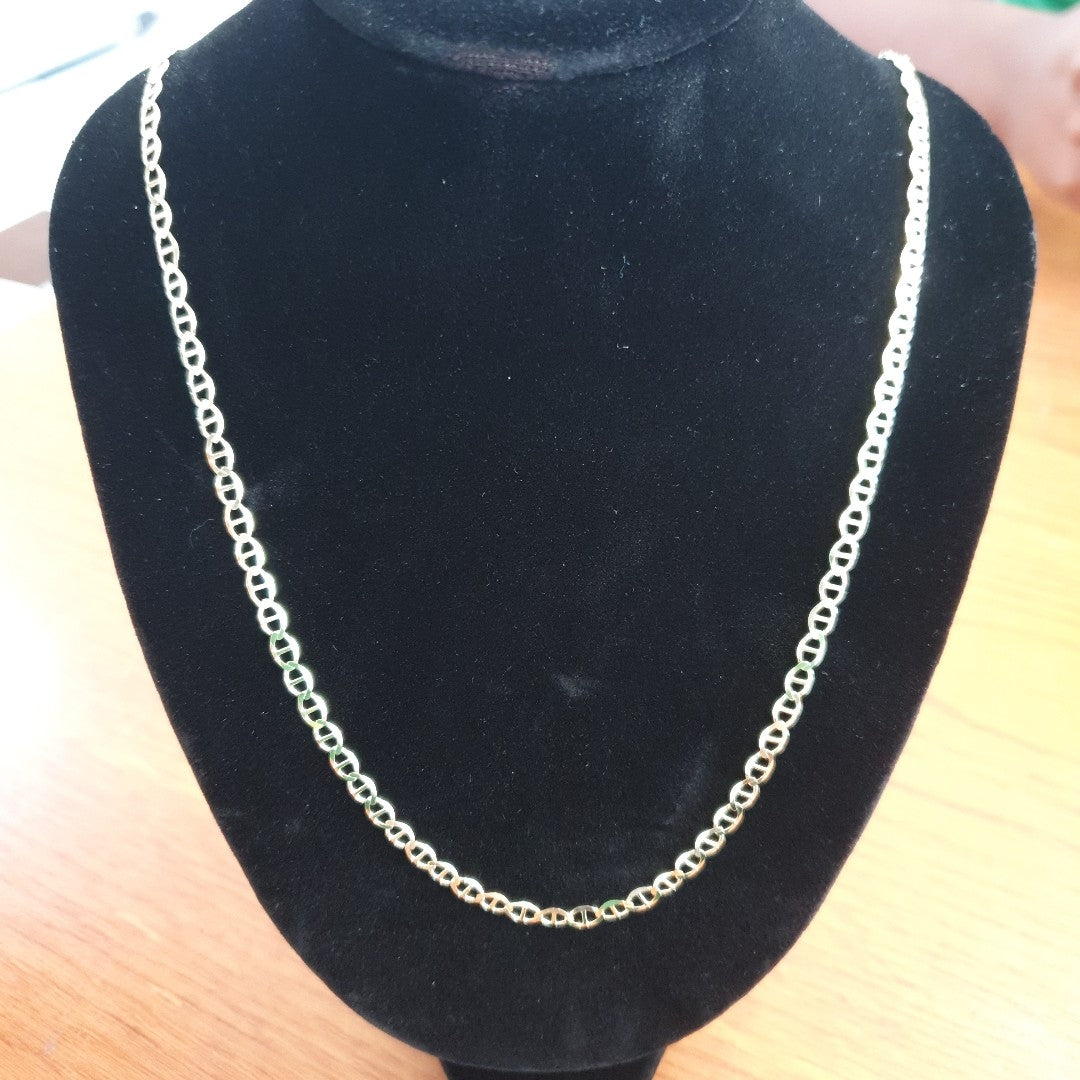CADENAS TEJIDO MARINERA ORO 14K 55 CM 8 GR (NUEVO)
