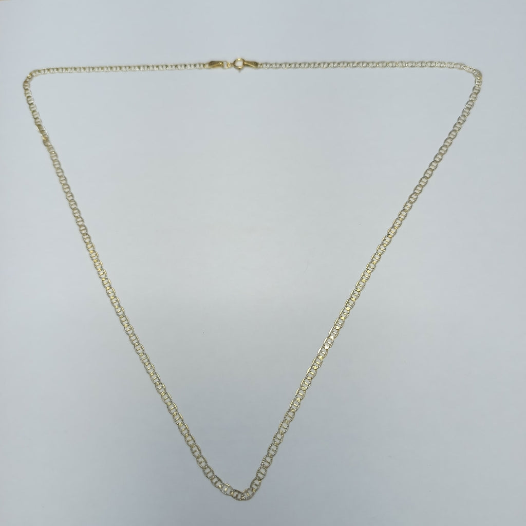 CADENAS TEJIDO GUCHI DIAMANTADO ORO 10K 55 CM 3.9 GR (NUEVO)