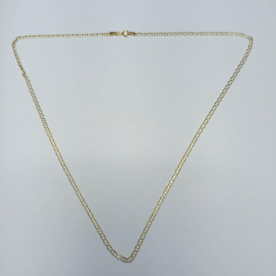 CADENAS TEJIDO GUCHI DIAMANTADO ORO 10K 55 CM 3.9 GR (NUEVO)