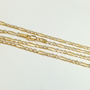CADENAS TEJIDO 3X1 DIAMANTADO ORO 10K 60 CM 6.9 GR (NUEVO)