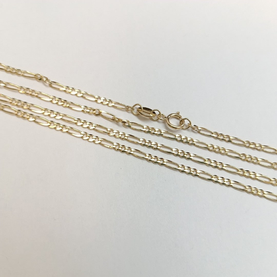 CADENAS TEJIDO 3X1 ORO 10K 50 CM 3 GR (NUEVO)
