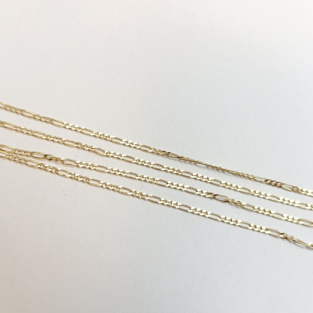 CADENAS TEJIDO 3X1 ORO 14K 55 CM 2.4 GR (NUEVO)