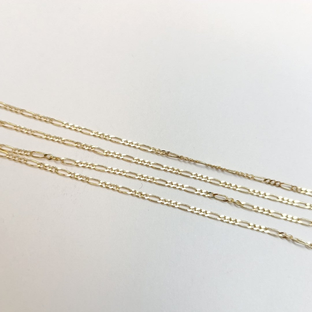 CADENAS TEJIDO 3X1 ORO 14K 55 CM 2.4 GR (NUEVO)