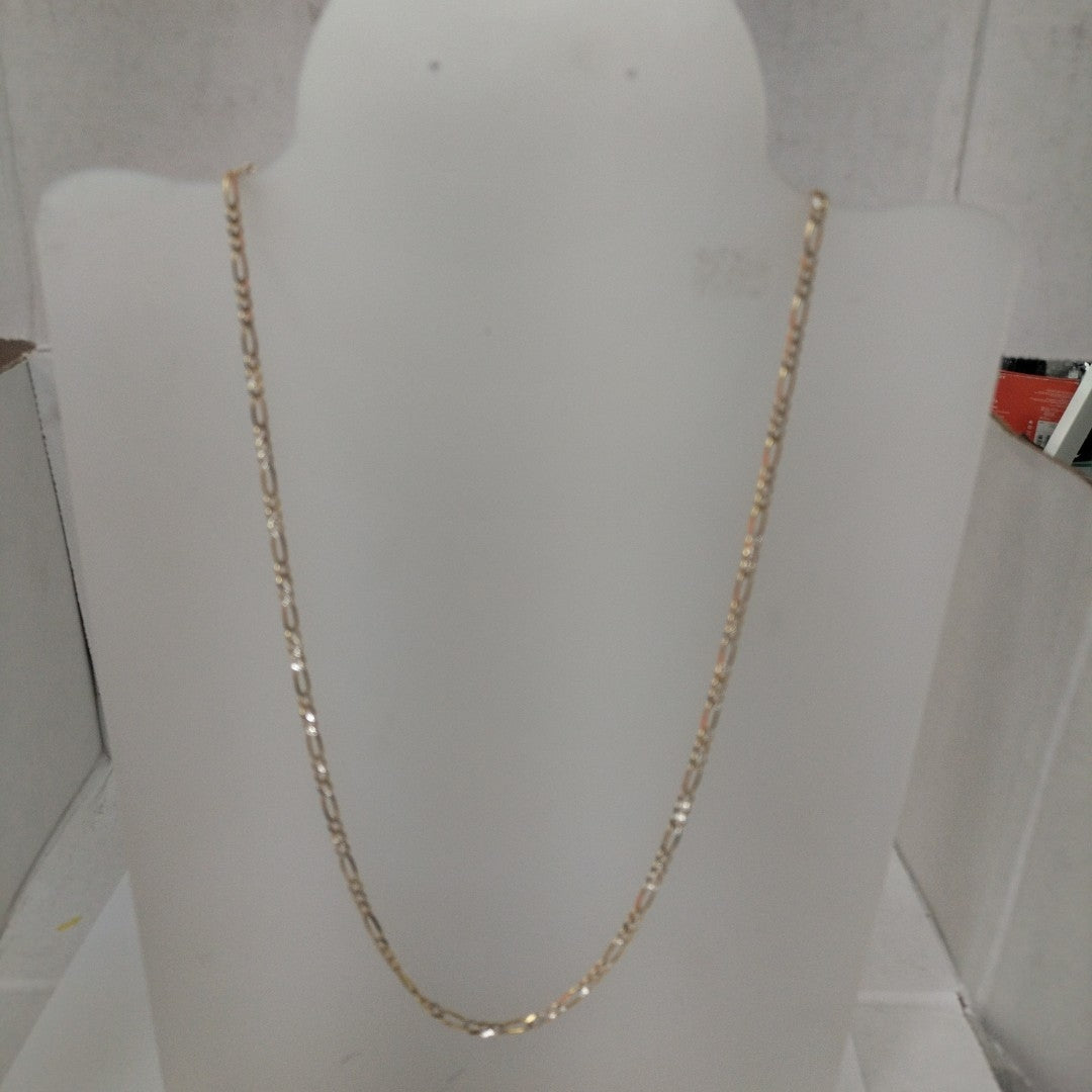 CADENAS TEJIDO 3X1 DIAMANTADO ORO 10K 60 CM 7 GR (NUEVO)