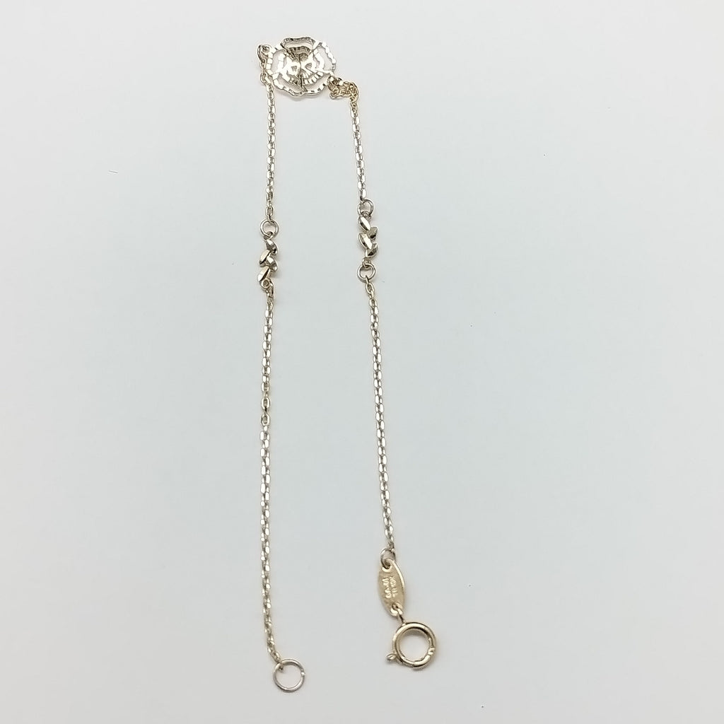 PULSERAS TEJIDO ESPECIAL C/DIJE ORO 10K 18 CM 0.8 GR (NUEVO)