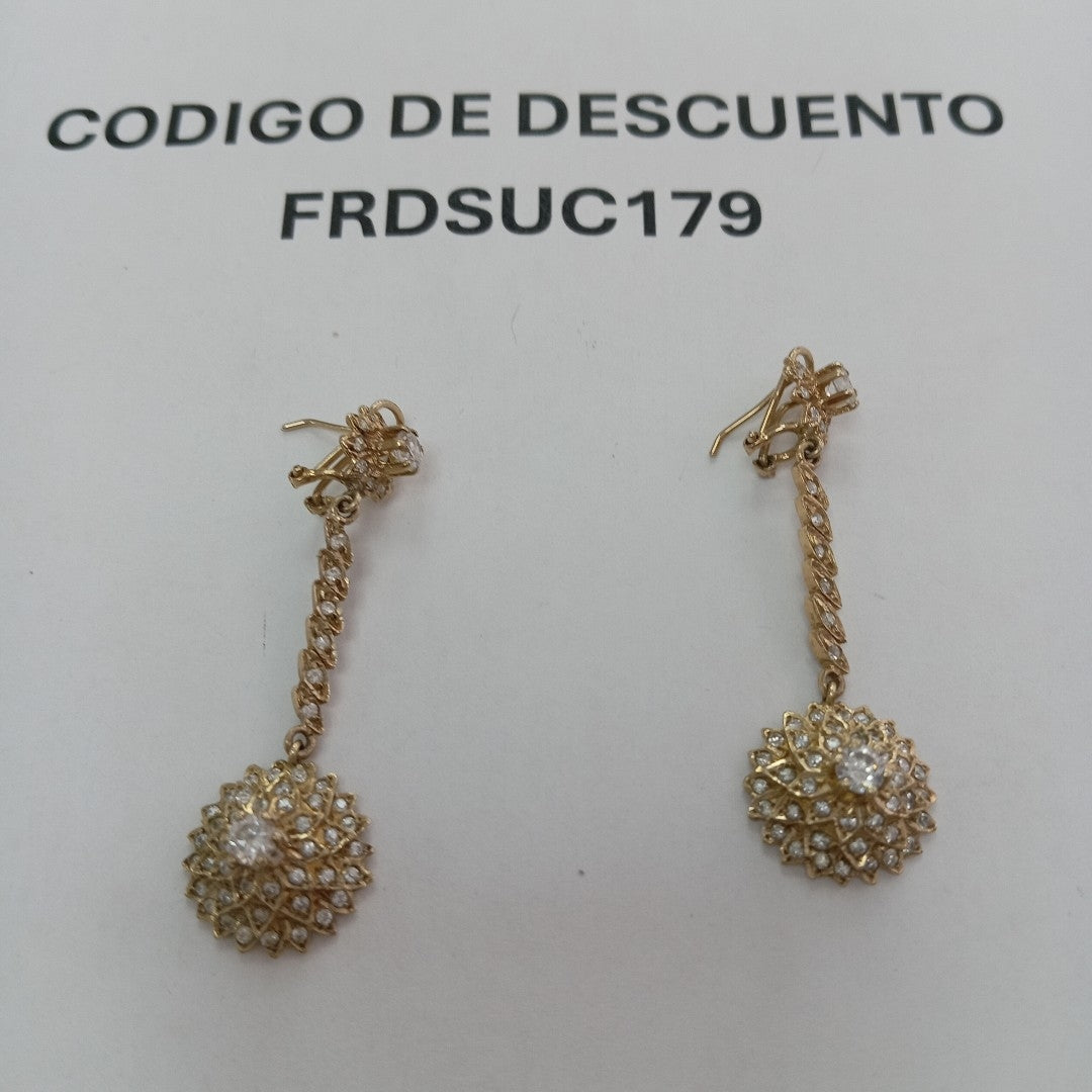 ARETES PAR ORO 14 K 7.1 GRMS (SEMINUEVO)