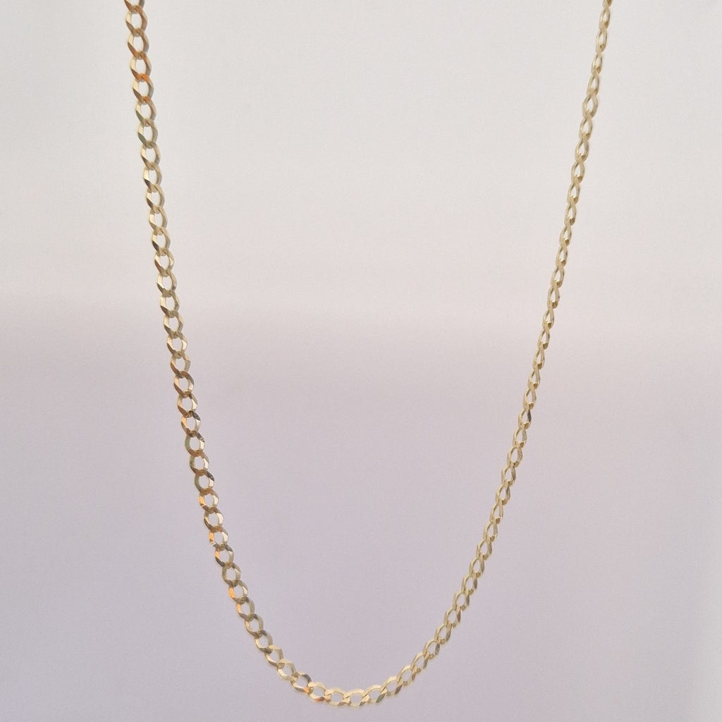 CADENAS TEJIDO BARBADA ORO 14K 60 CM 5.4 GR (NUEVO)