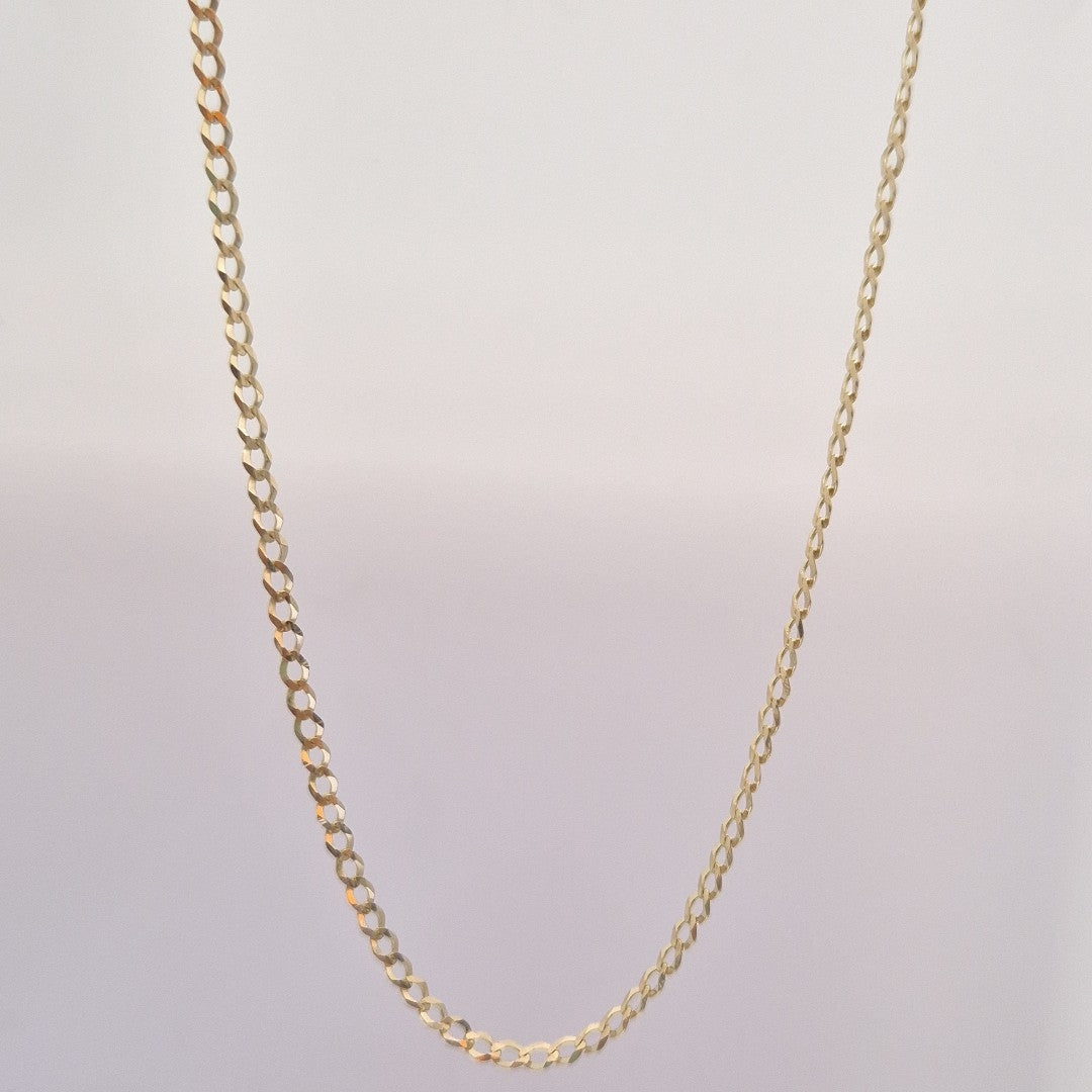 CADENAS TEJIDO BARBADA ORO 14K 60 CM 5.4 GR (NUEVO)