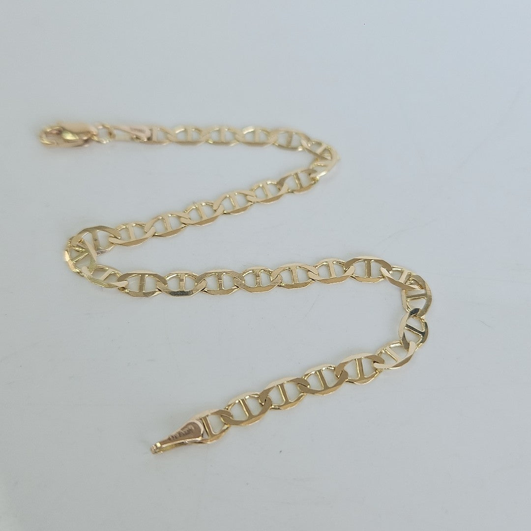 PULSERAS TEJIDO MARINERA ORO 14K 18 CM 2.9 GR (NUEVO)