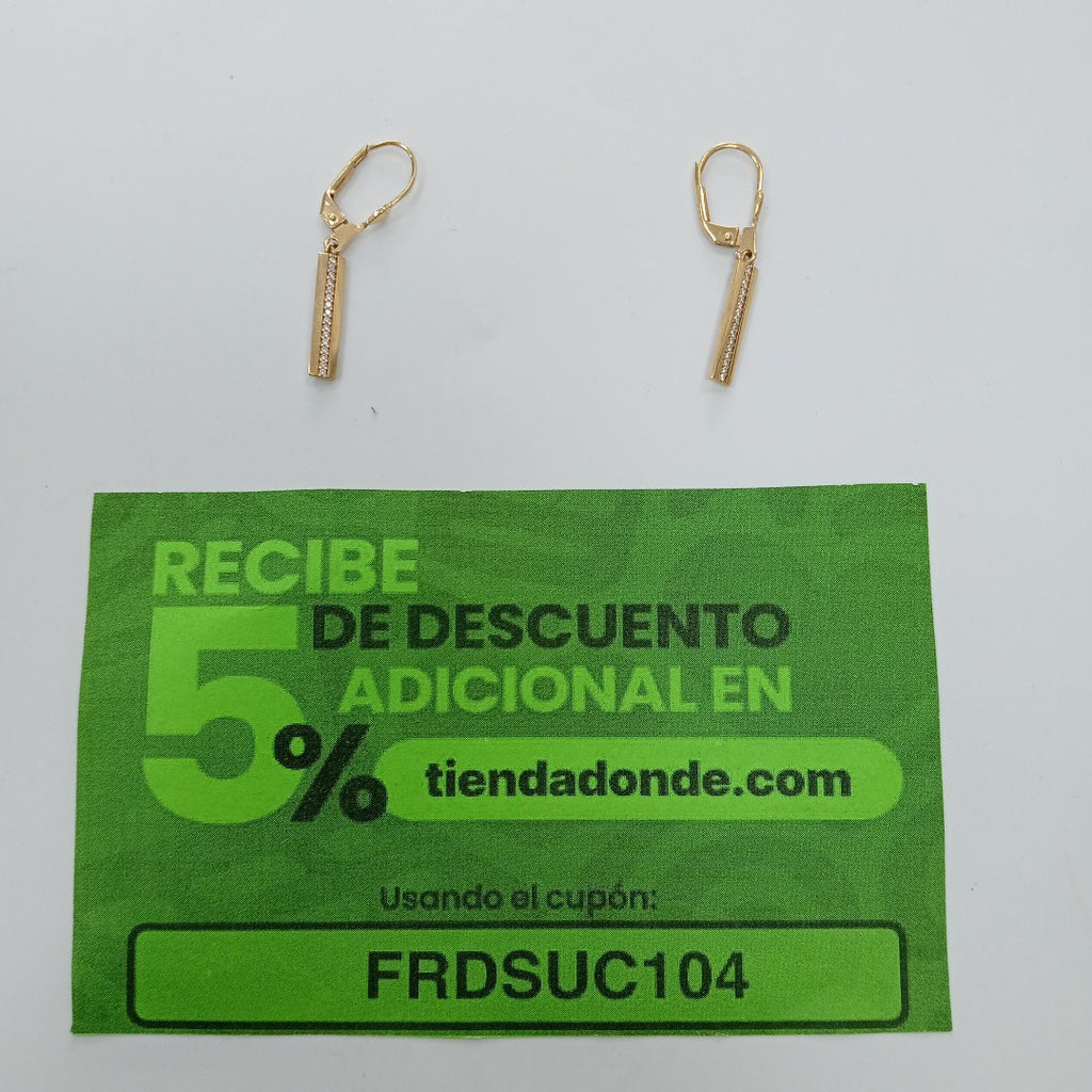 ARETES PAR ORO 14 K 2.5 GRMS (SEMINUEVO)