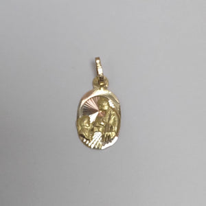DIJE, MEDALLA RELIGIOSA ORO 14 K 0.8 GRMS (SEMINUEVO)