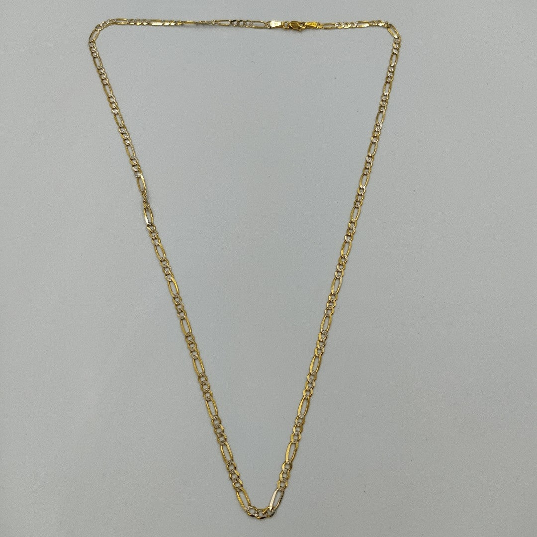 CADENAS TEJIDO 3X1 DIAMANTADO ORO 10K 55 CM 6.1 GR (NUEVO)