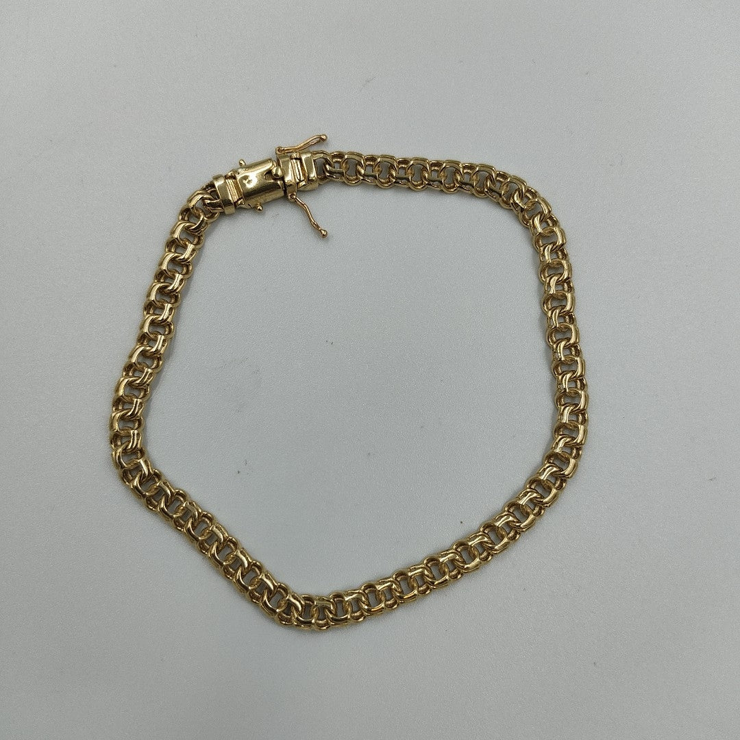 PULSERAS TEJIDO CHINO ORO 10K 21 CM 8.4 GR (NUEVO)