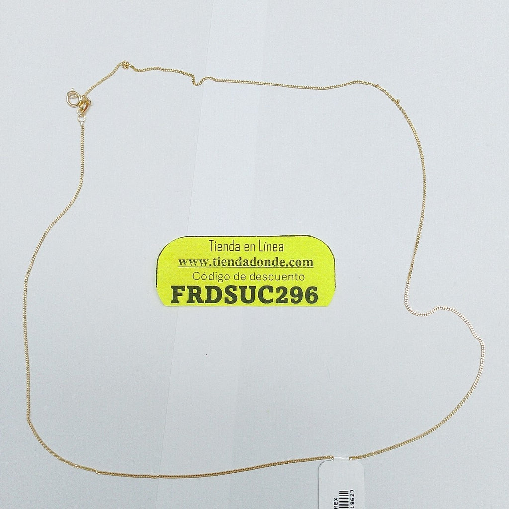 CADENAS TEJIDO BARBADA ORO 10K 55 CM 1.8 GR (NUEVO)