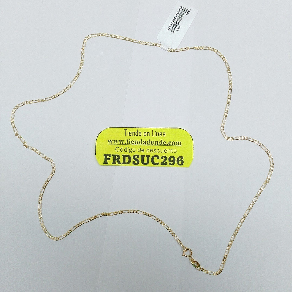 CADENAS TEJIDO 3X1 ORO 10K 55 CM 3.2 GR (NUEVO)