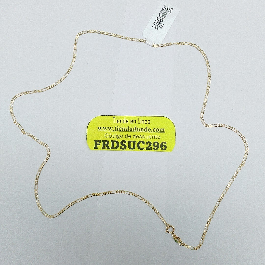 CADENAS TEJIDO 3X1 ORO 10K 55 CM 3.2 GR (NUEVO)