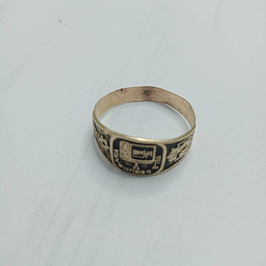 ANILLO DE GRADUACIÓN ORO 8 K 1.6 GRMS (SEMINUEVO)