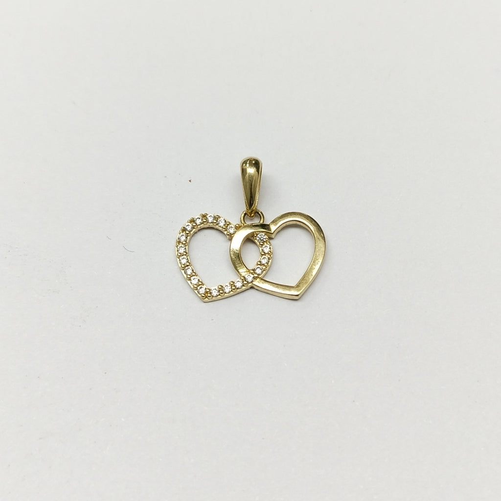 DIJES DOBLE CORAZON ORO 10K 1.5 GR (NUEVO)