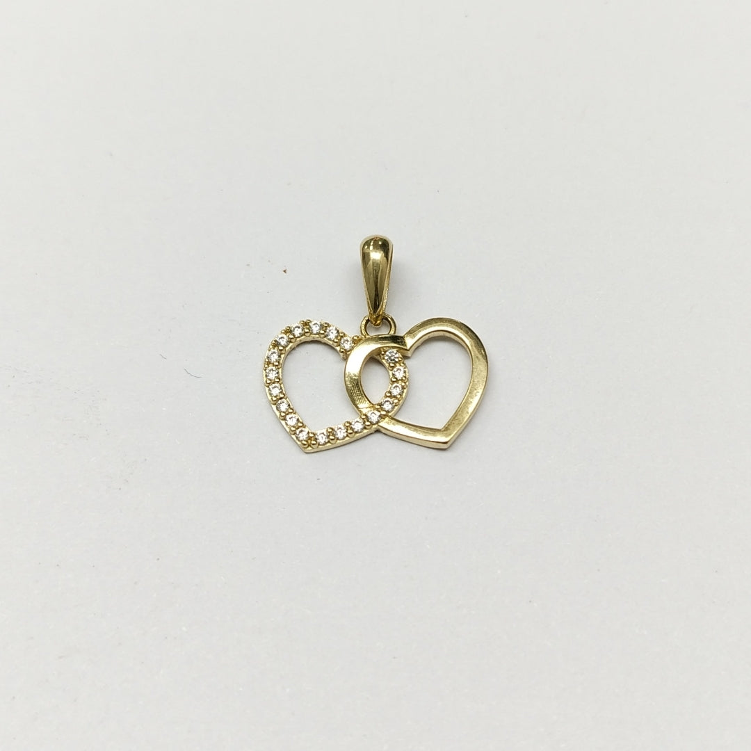 DIJES DOBLE CORAZON ORO 10K 1.5 GR (NUEVO)