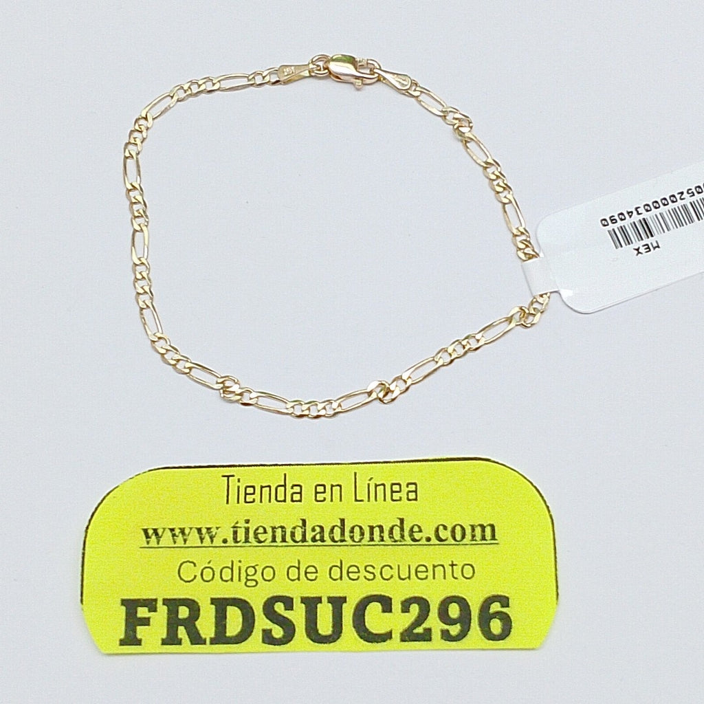 PULSERAS 3X1 ORO 14K 18 CM 1.8 GR (NUEVO)