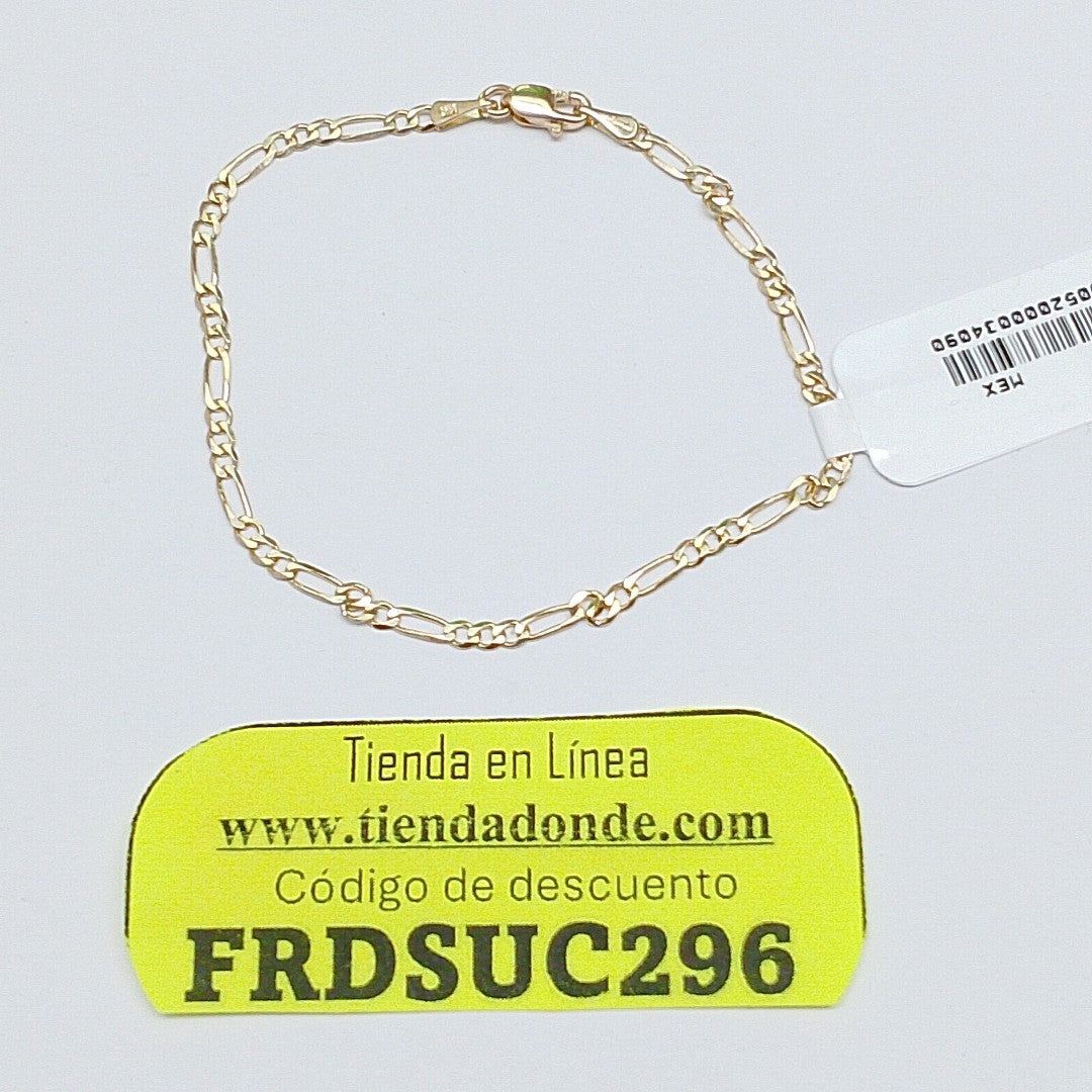 PULSERAS 3X1 ORO 14K 18 CM 1.8 GR (NUEVO)