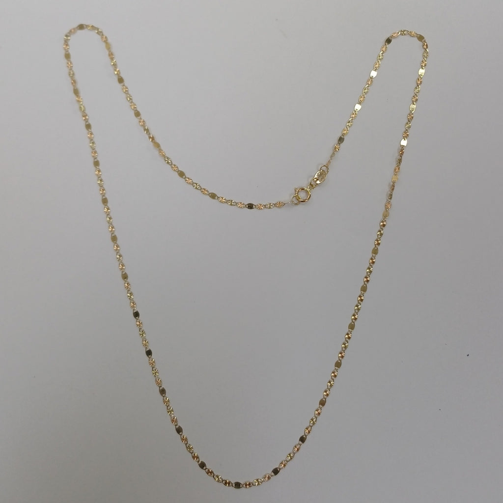 CADENAS TEJIDO GUCHI ORO 10K 55 CM 1.6 GR (NUEVO)