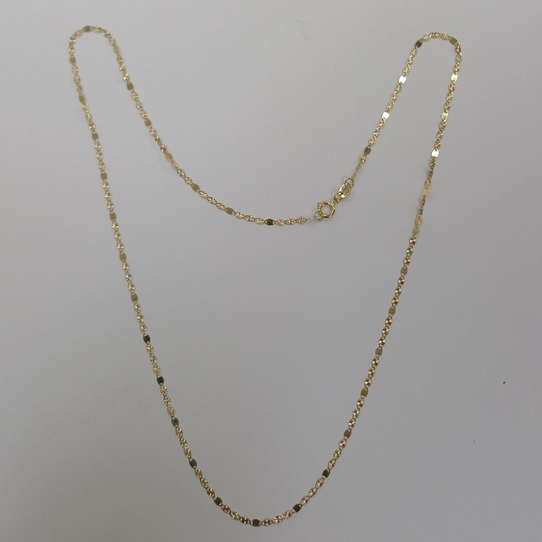 CADENAS TEJIDO GUCHI ORO 10K 55 CM 1.6 GR (NUEVO)