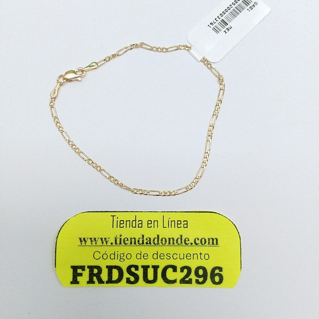 PULSERAS 3X1 ORO 14K 18 CM 1.5 GR (NUEVO)