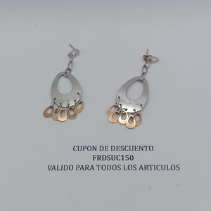 ARETES PAR ORO COMBINADO 14 K 7.4 GRMS (SEMINUEVO)
