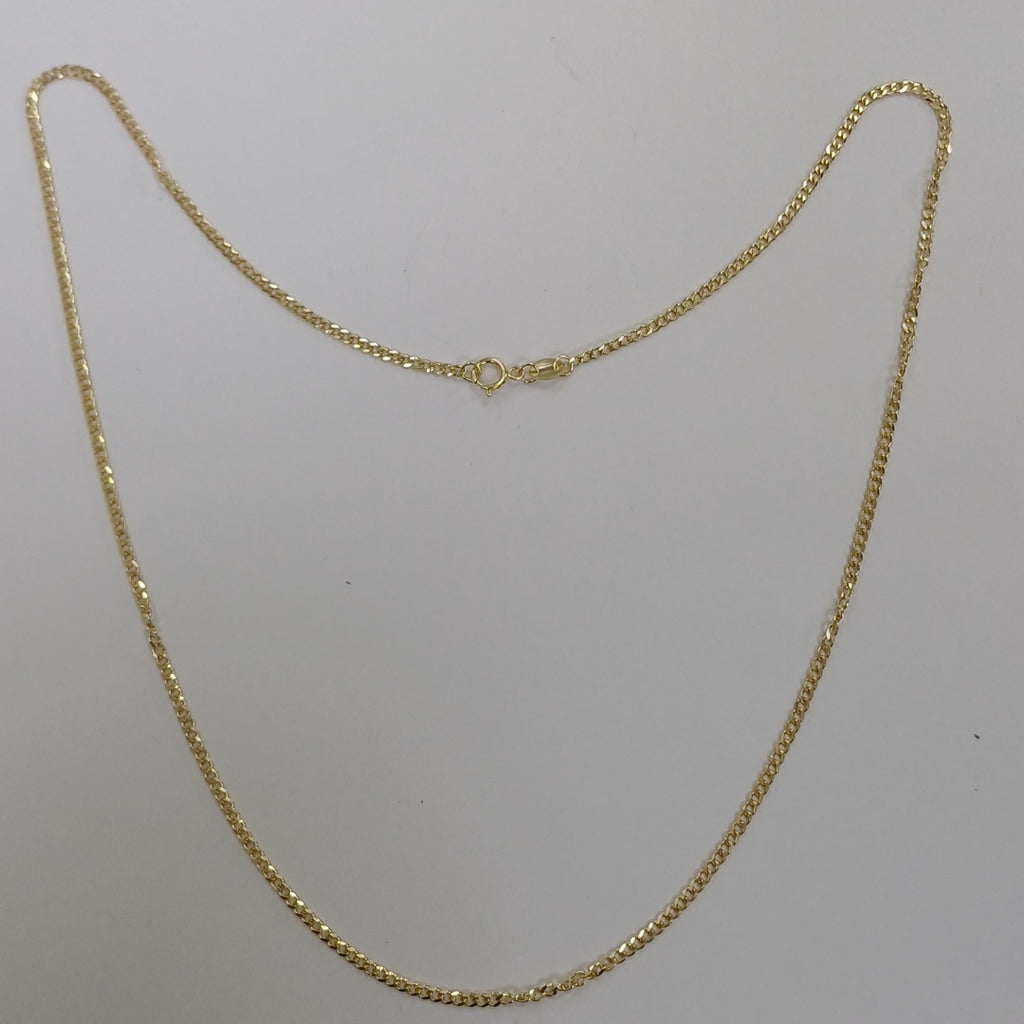 CADENAS TEJIDO BARBADA ORO 10K 50 CM 3.5 GR (NUEVO)