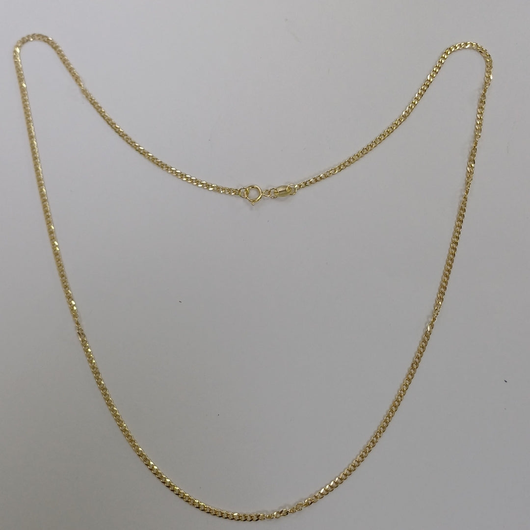 CADENAS TEJIDO BARBADA ORO 10K 50 CM 3.5 GR (NUEVO)