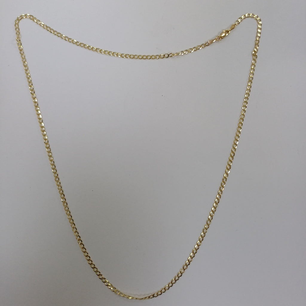 CADENAS TEJIDO BARBADA ORO 14K 60 CM 5.4 GR (NUEVO)