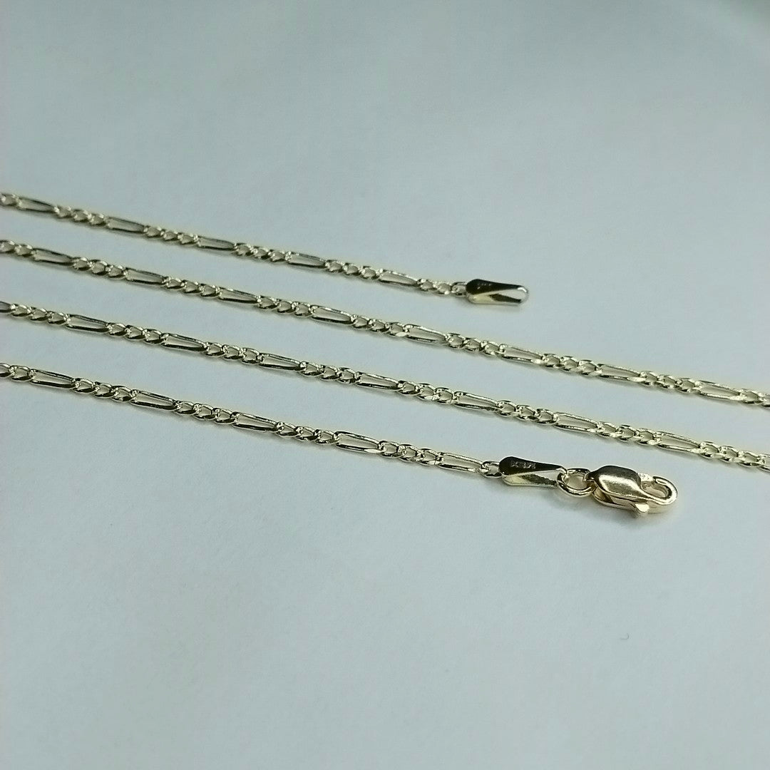 CADENAS 3X1 ORO 14K 55 CM 4 GR (NUEVO)