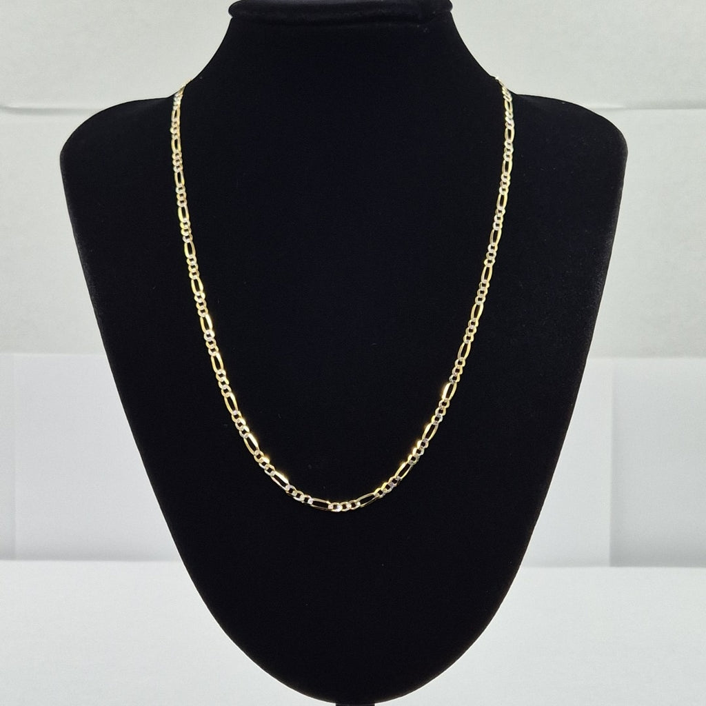 CADENAS TEJIDO 3X1 DIAMANTADO ORO 10K 60 CM 6.5 GR (NUEVO)