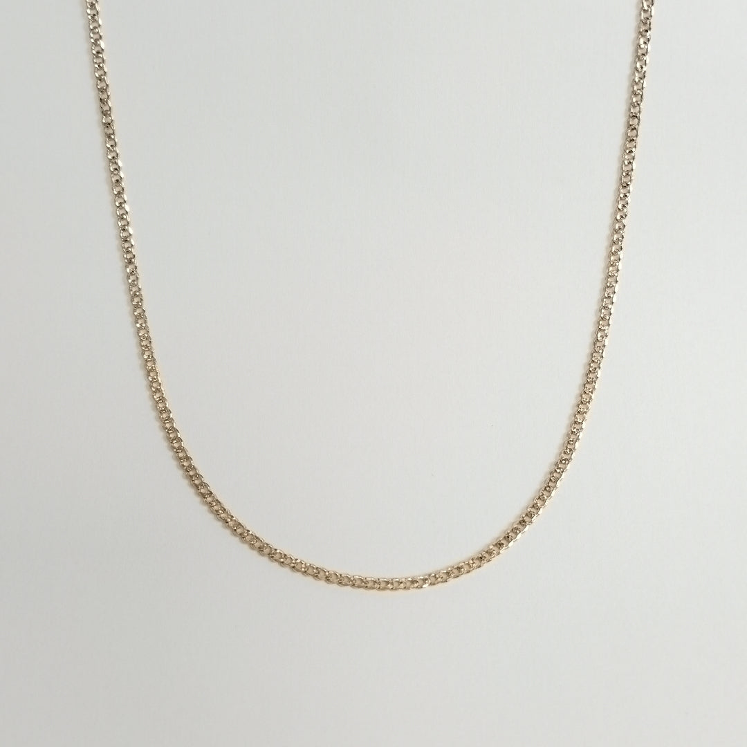 CADENAS BARBADA DIAMANTADA ORO 14K 60 CM 6.1 GR (NUEVO)