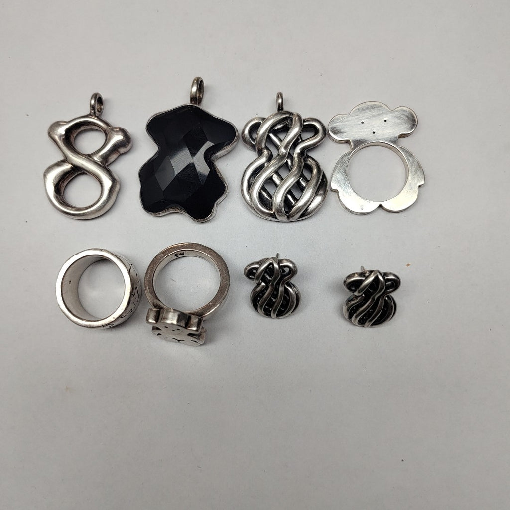 ANILLITO, BROQUELES PAR, DIJE PLATA 46.5 GRMS (SEMINUEVO)