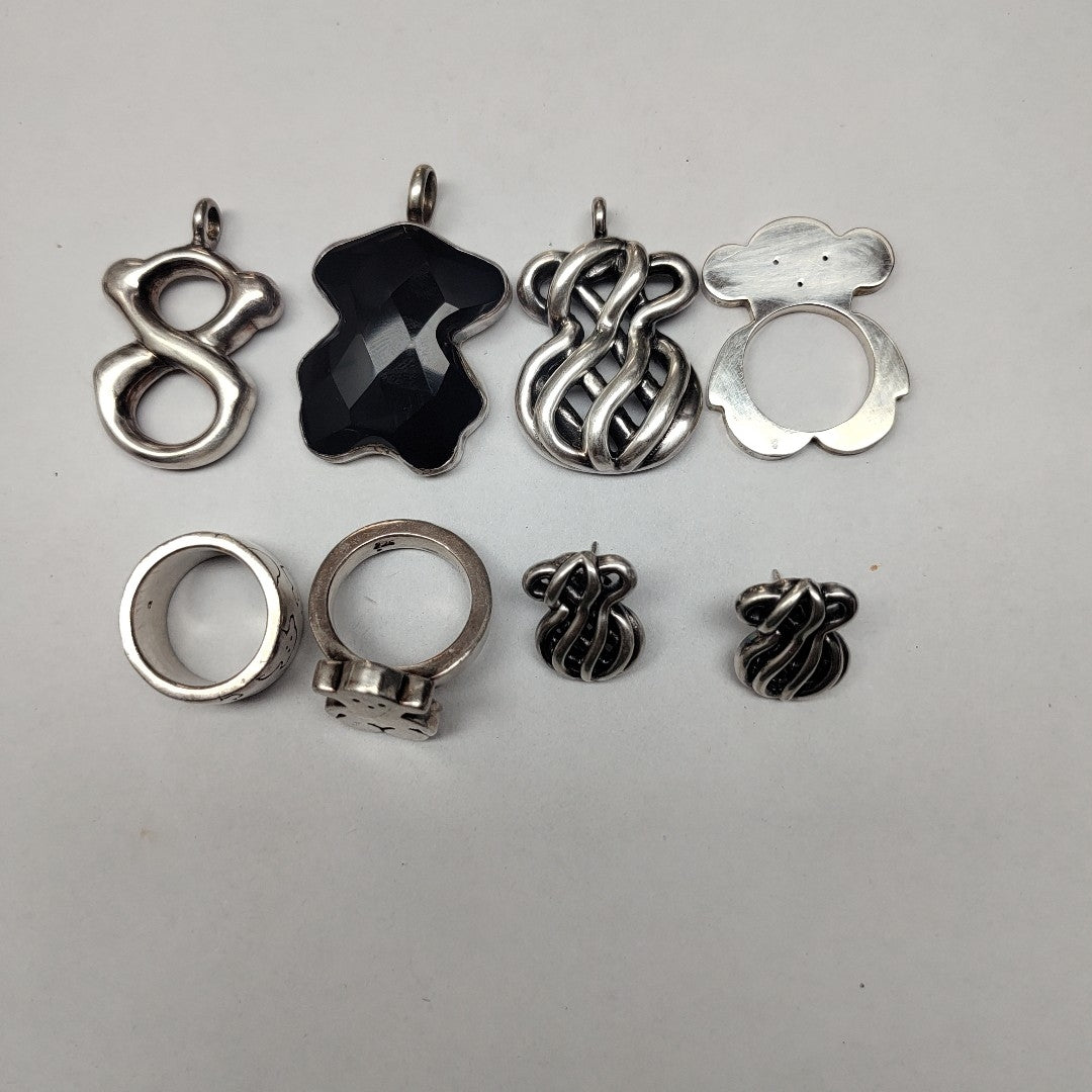 ANILLITO, BROQUELES PAR, DIJE PLATA 46.5 GRMS (SEMINUEVO)