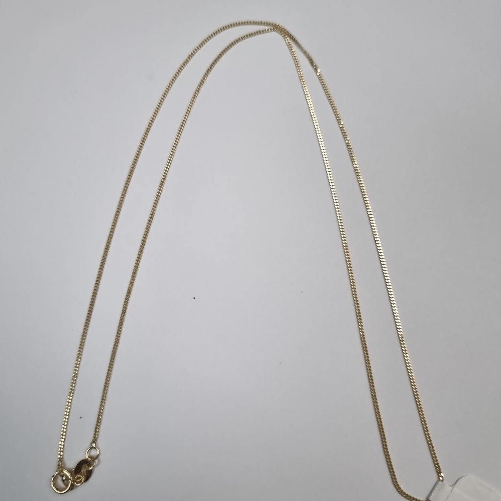 CADENAS TEJIDO BARBADA ORO 10K 55 CM 1.8 GR (NUEVO)