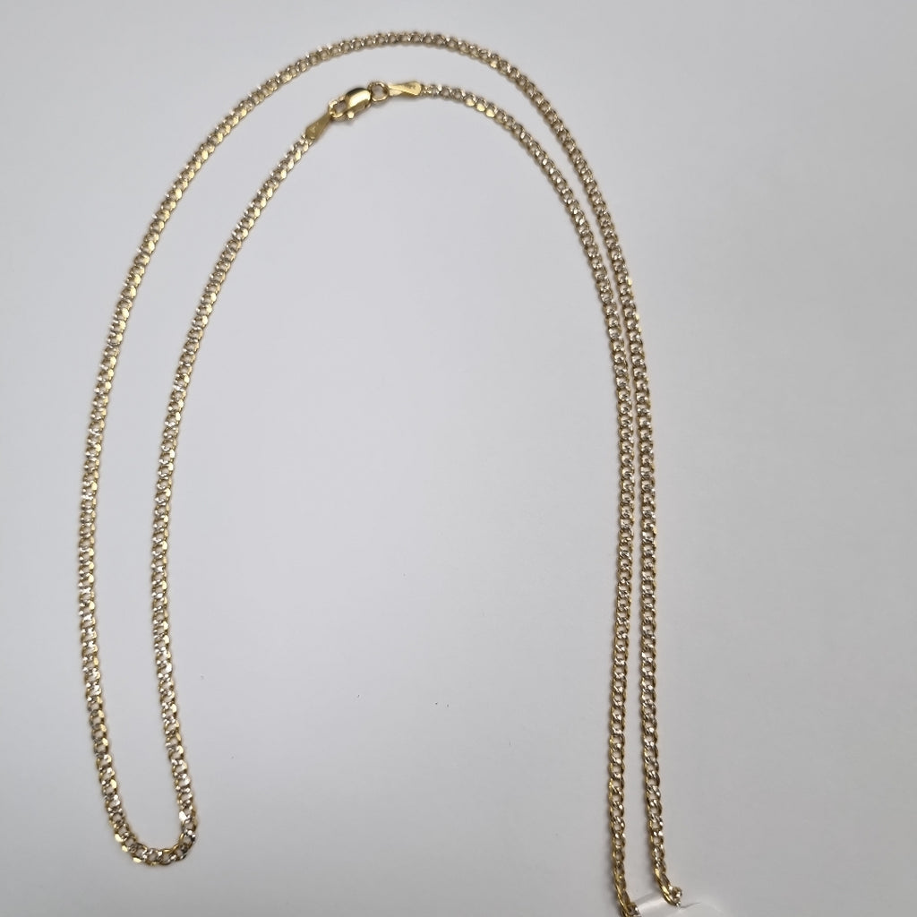 CADENAS BARBADA DIAMANTADA ORO 14K 60 CM 6.1 GR (NUEVO)