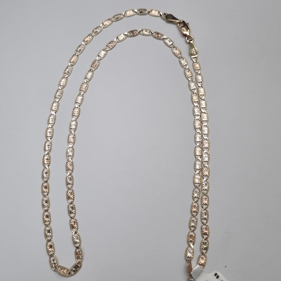 CADENAS TEJIDO GUCHI ORO 10K 55 CM 6.7 GR (NUEVO)