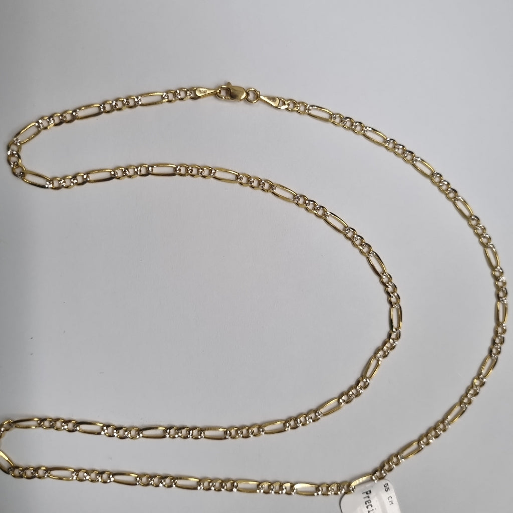 CADENAS 3X1 DIAMANTADA ORO 14K 55 CM 8.6 GR (NUEVO)