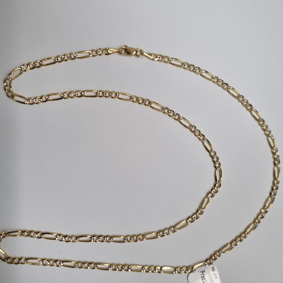 CADENAS 3X1 DIAMANTADA ORO 14K 55 CM 8.6 GR (NUEVO)