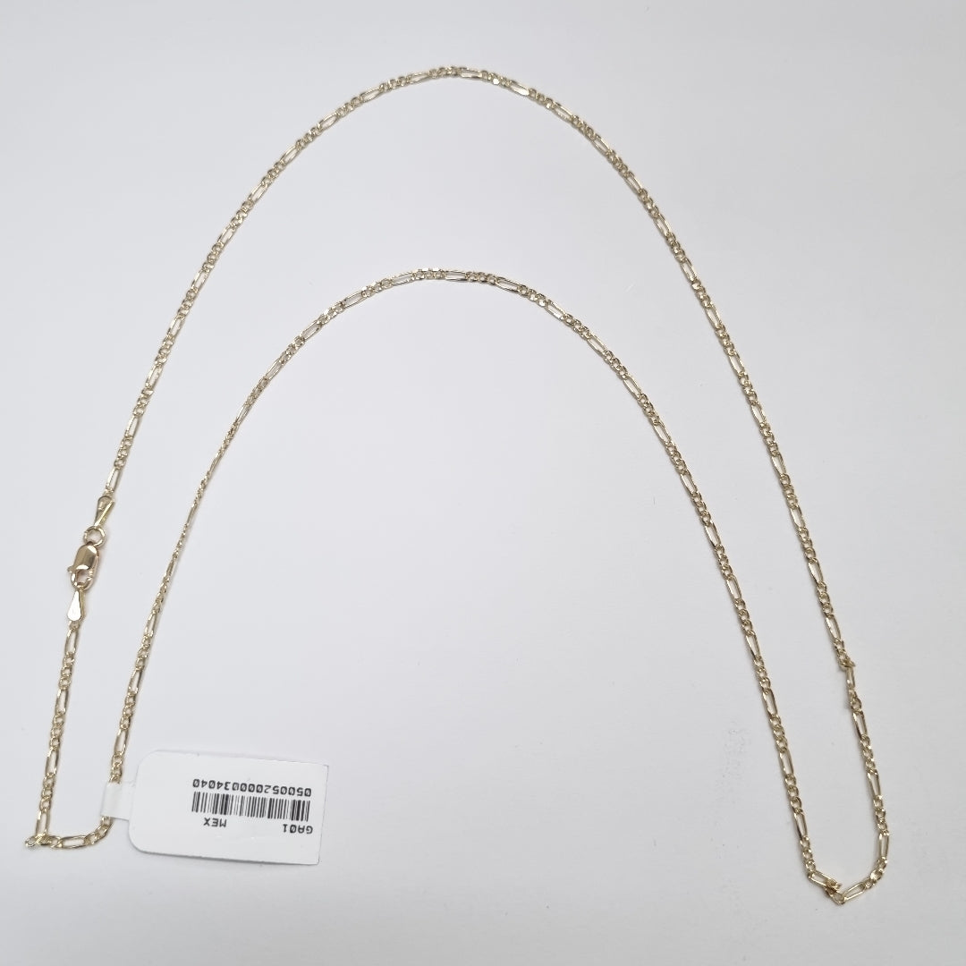 CADENAS 3X1 ORO 14K 55 CM 4 GR (NUEVO)