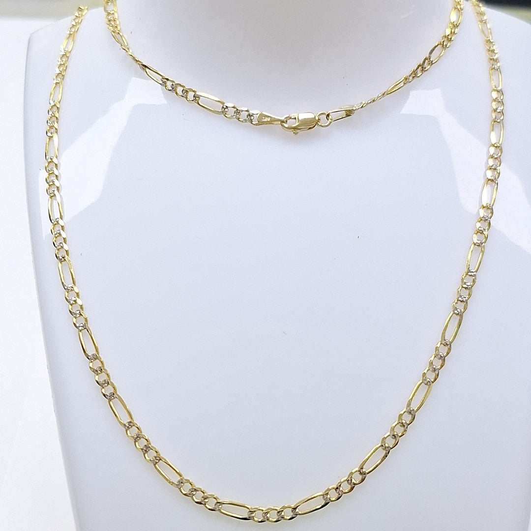 CADENAS 3X1 DIAMANTADA ORO 14K 55 CM 8.4 GR (NUEVO)